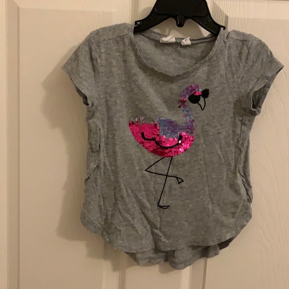 GAP Other - ⭐️⭐️10/$10 Gap Kid’s Sequin Flamingo Tee XS (4-5)
